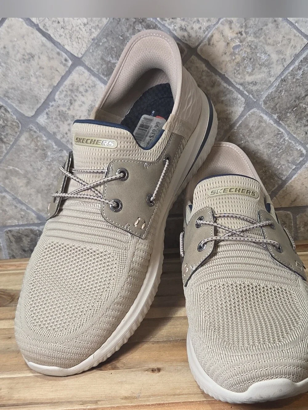 Mens Skechers Hands Free Slip-Ins Delson 3.0-Roth Taupe Casual Size 10 M